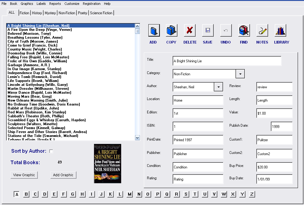 Book Tracker Collector Edition screen shot