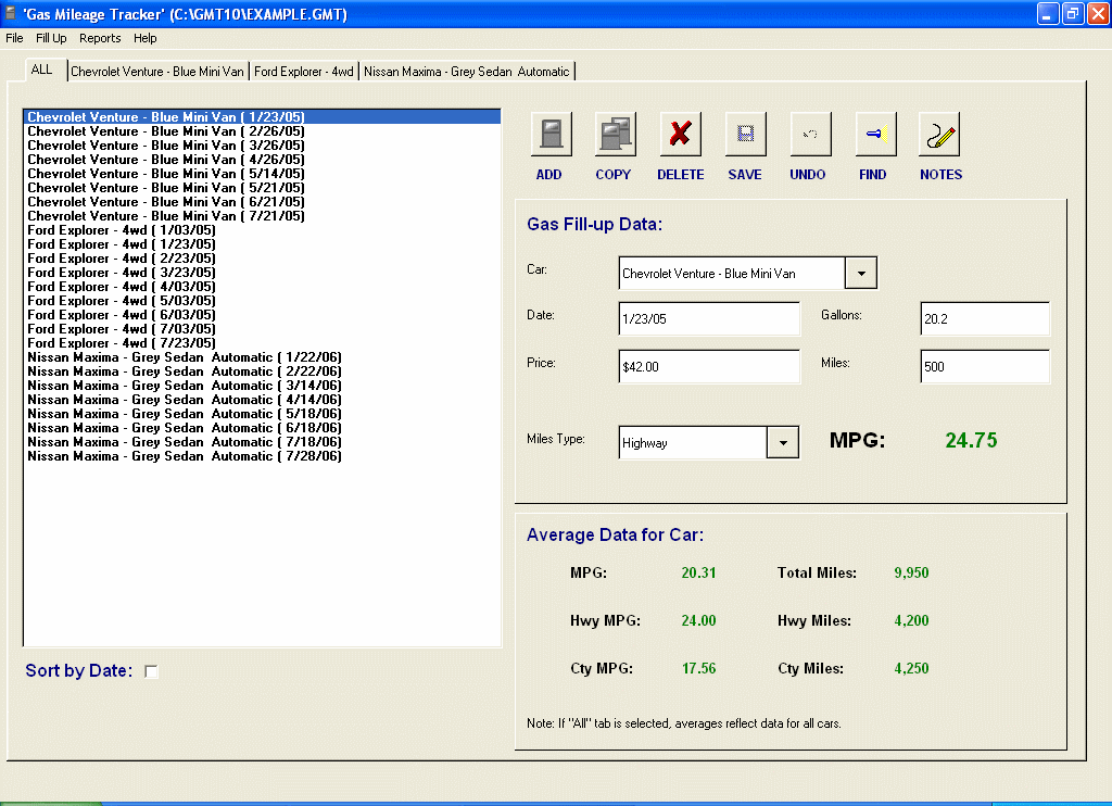 Screenshot for Gas Mileage MPG Tracker 2.1.1