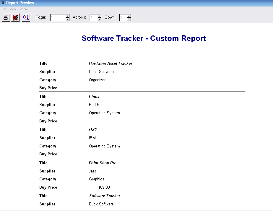 Software Organizer Report